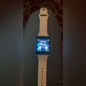 White Smart watch with camera facebook connect, email, text, and music